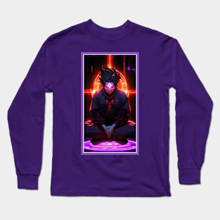 Anime Hero Power Meditation | Quality Anime Artwork | Anime Power Energy Meditation |  Manga Anime Art Long Sleeve T-Shirt